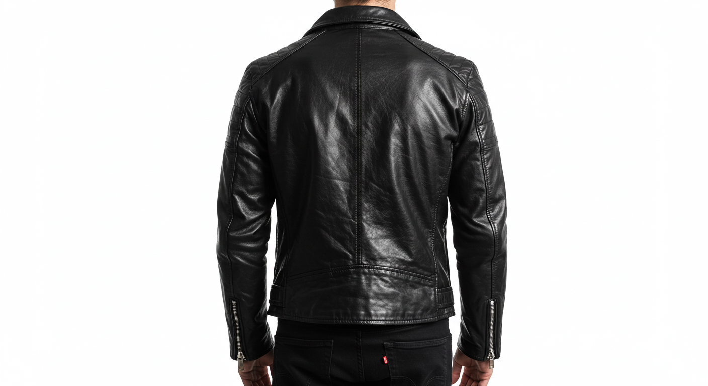 Men's The Legend Classic Black Premium Leather Motorcycle Jacket