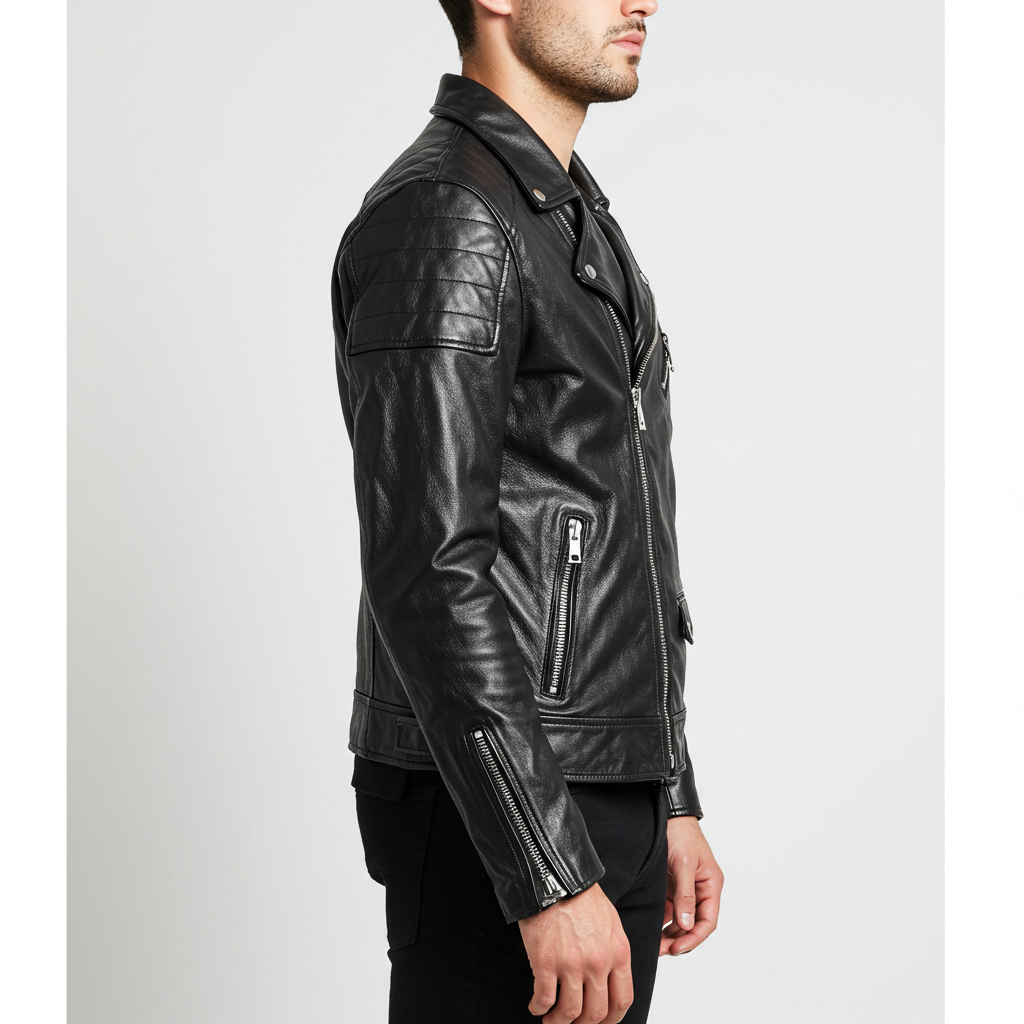 Men's The Legend Classic Black Premium Leather Motorcycle Jacket