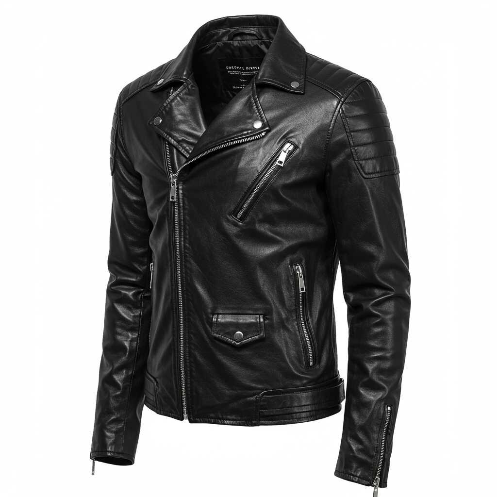 Men's The Legend Classic Black Premium Leather Motorcycle Jacket