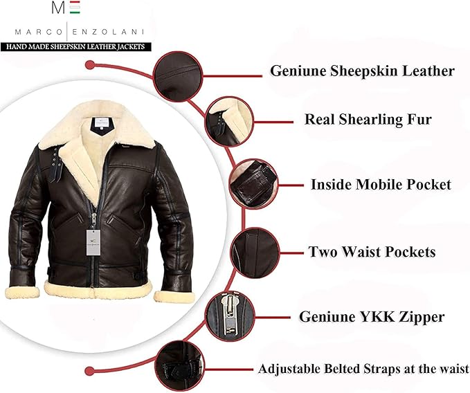 B3 Aviator Bomber Jacket – Real Shearling, Winter-Ready Classic