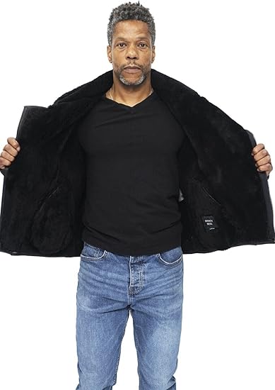 Men’s Aviator B3 Shearling Leather Bomber Jacket – Flying Cross Zip Pilot Style