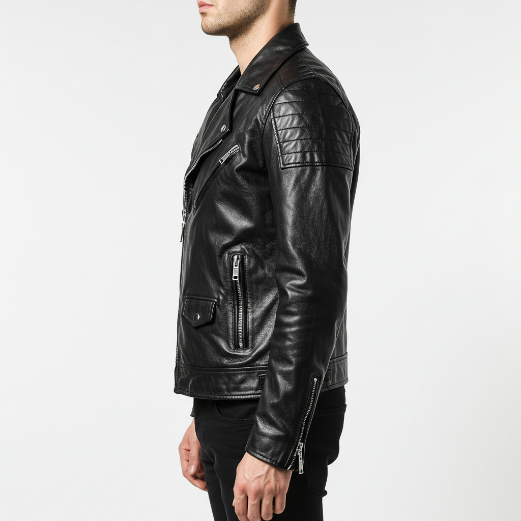 Men's The Legend Classic Black Premium Leather Motorcycle Jacket