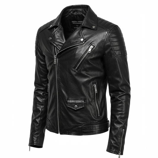 Men's The Legend Classic Black Premium Leather Motorcycle Jacket